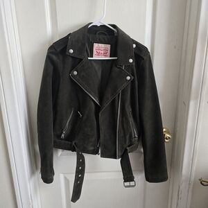 Levi's Dark Gray Suede Leather Jacket